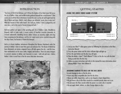 XBOX Manual: Baldurs Gate - Dark Alliance II : Free Download